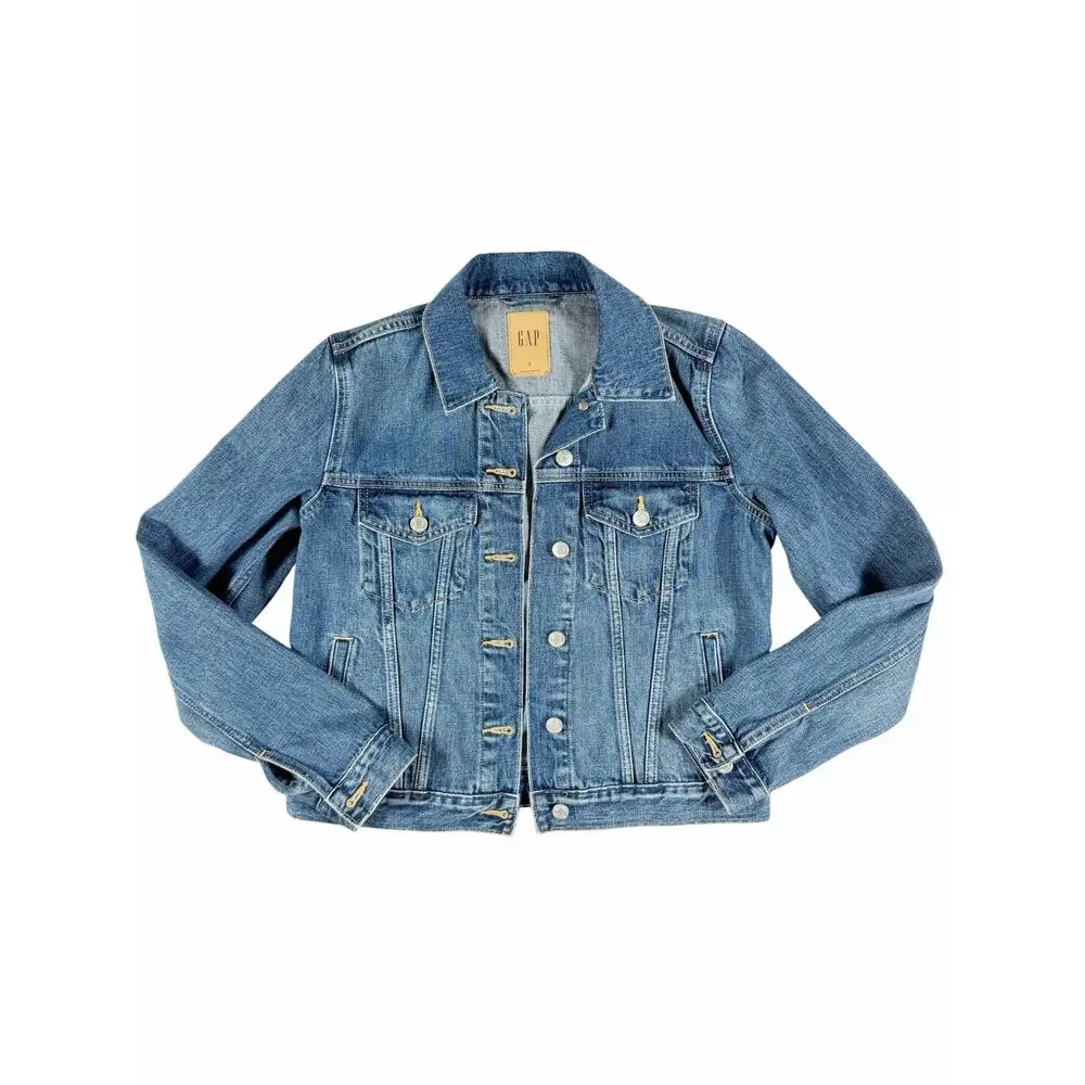 Gap Icon Denim Jacket Medium Indigo Wash Size Small